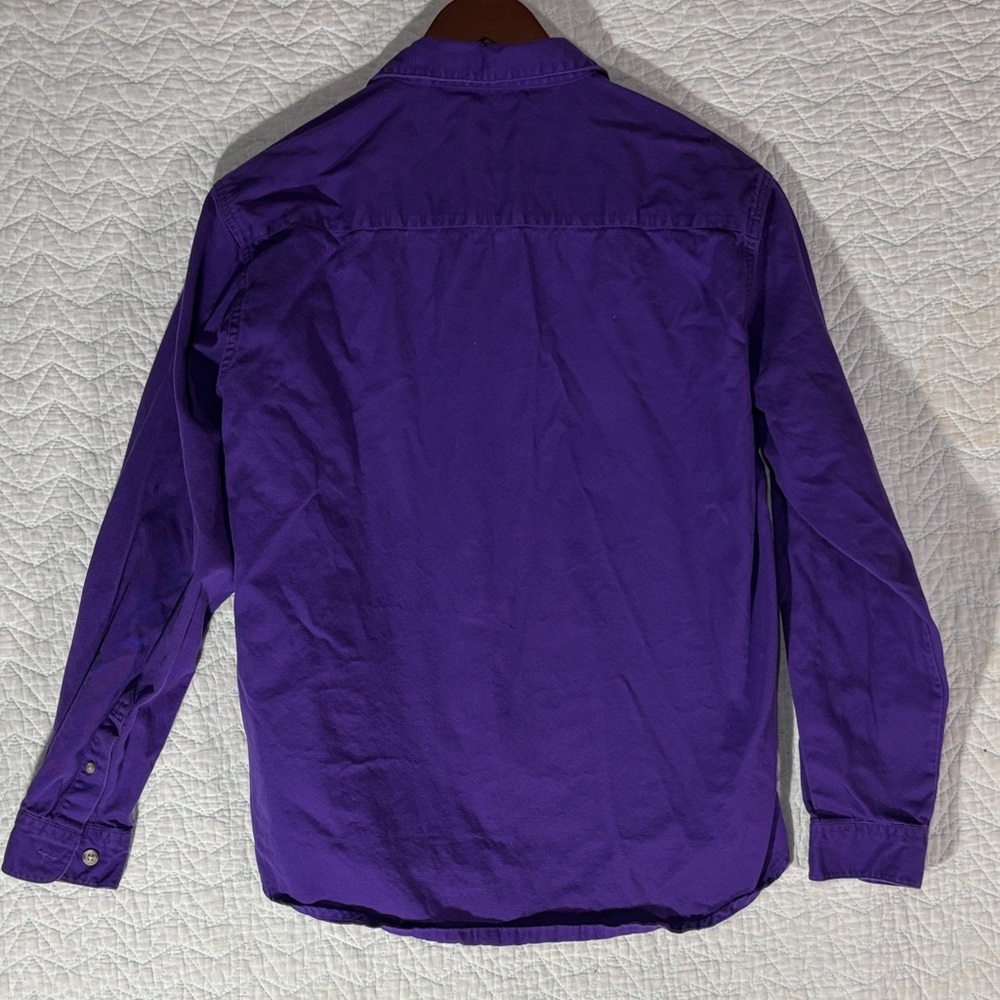 Vibrant Purple Button Down Shirt for Women - Picture 7 of 11